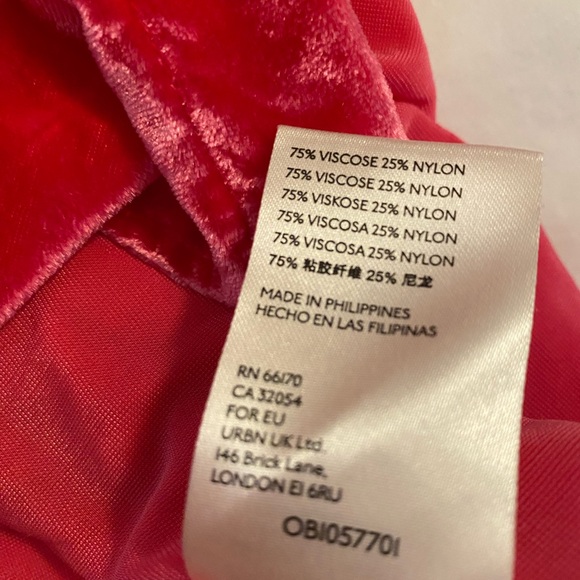 Pilcro Vibrant Pink velvet Top - Picture 5 of 8